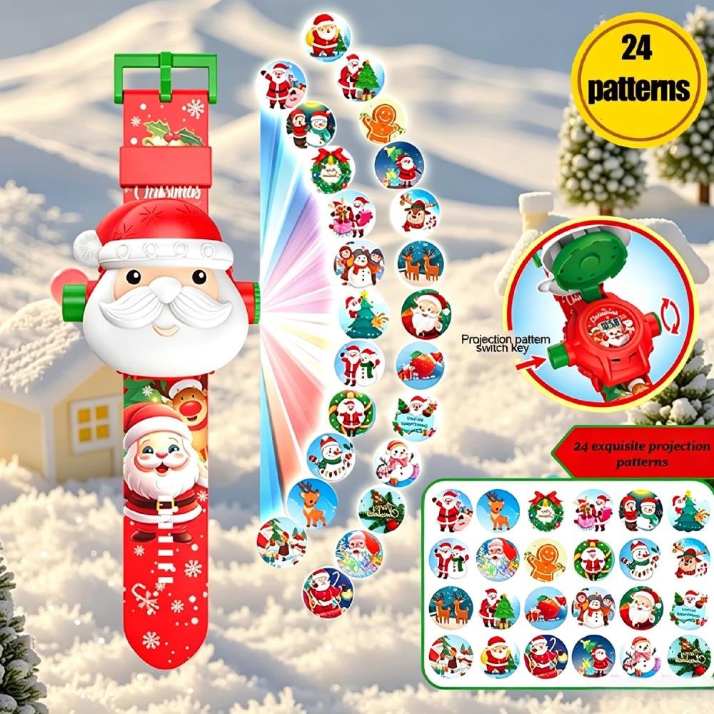 Educational Toys - Christmas Projection Watch Children Montessori Education