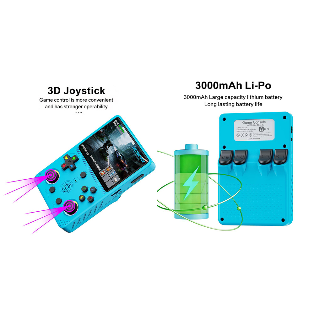 Retro Handheld Game Console R36S - RG36MAX Retro Handheld Game Console, Portable