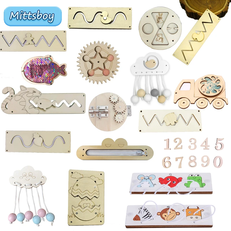 DIY Busy Board Montessori Educ - đánh giá và giá Montessori Wooden Busy Board Toddler