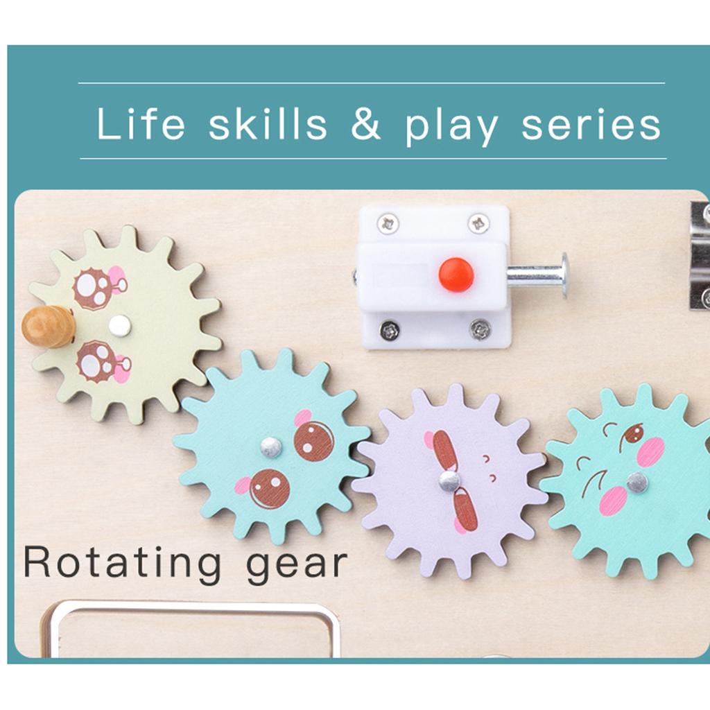 Toddler Activity Board Wooden  - đánh giá và giá Montessori Wooden Busy Board Toddler