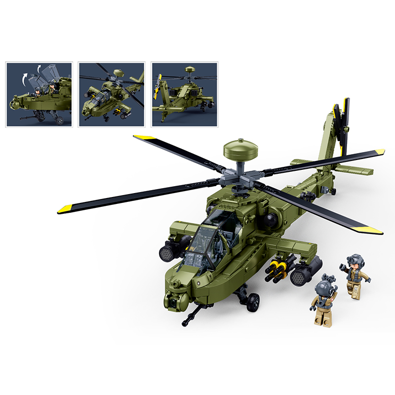 Sluban M38‑B1536 Boeing AH‑64D - đánh giá và giá Lego Compatible Military Tank