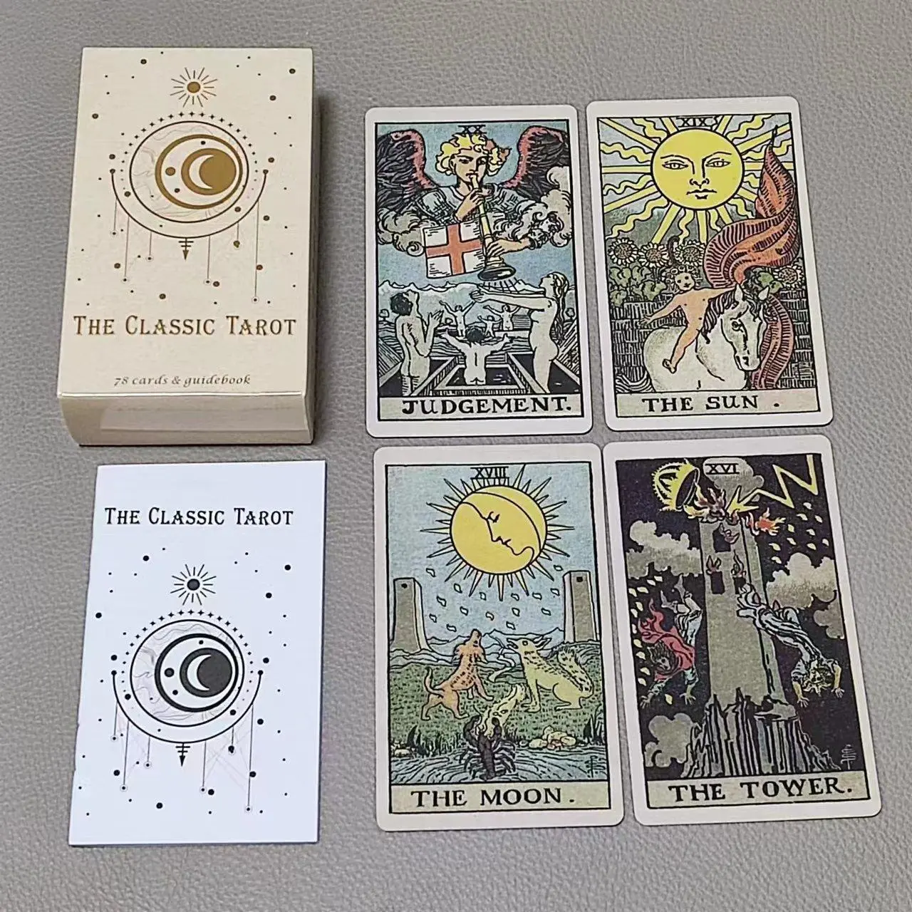 10.3*6cm The Classic Tarot 78  - đánh giá và giá Tarot Cards Deck With Guidebook