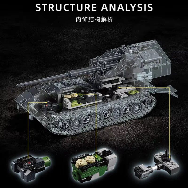 97017 2036PCS  MOC Large GER D - đánh giá và giá Lego Compatible Military Tank