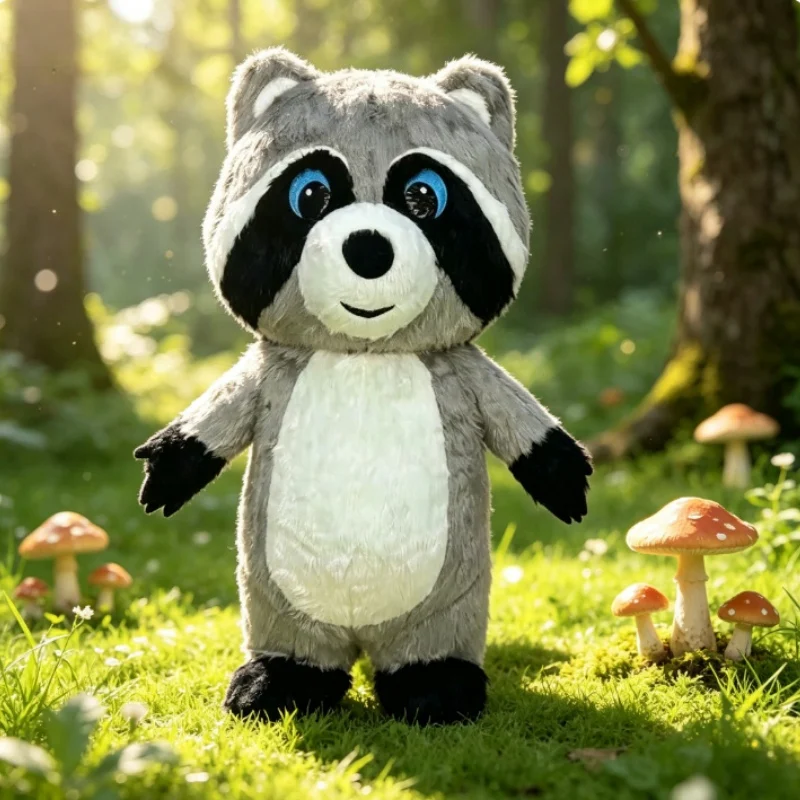 Grey Plush Inflatable Raccoon  - đánh giá và giá Dolls